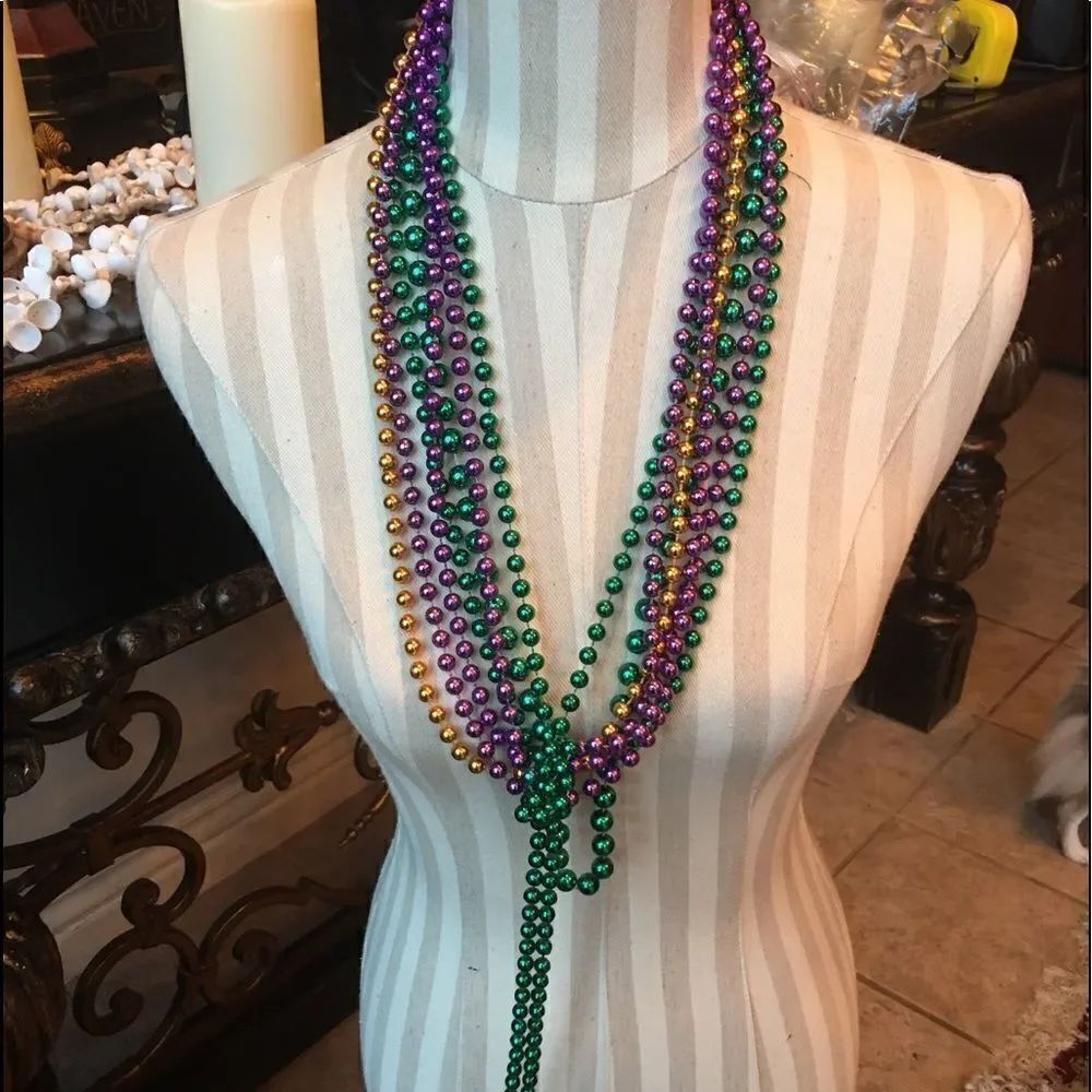 🎃 - 7 STRANDS of Mardi Gras Beads box19